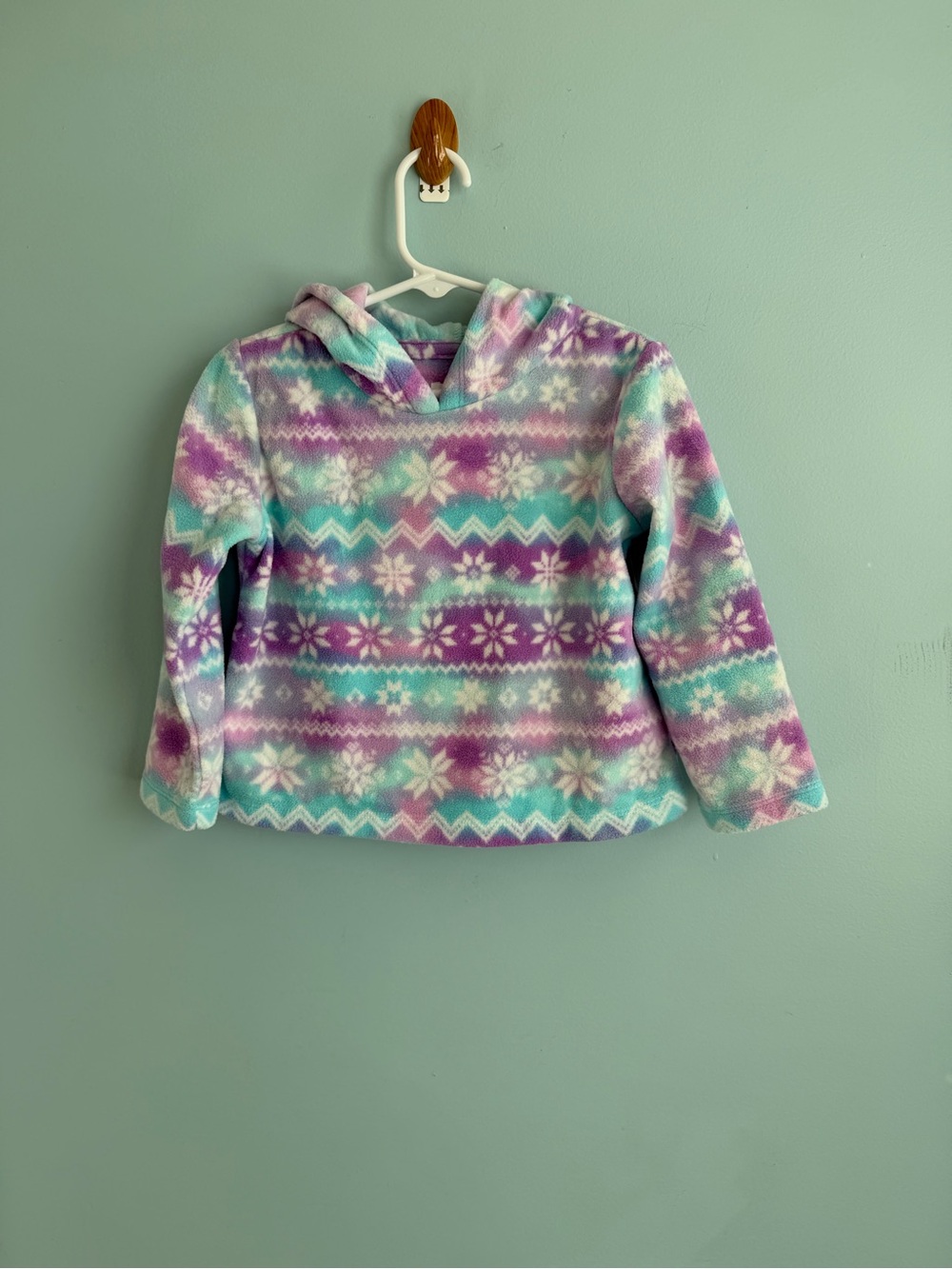 The Children’s Place Girls 18-24M Fleece Fair Isle Hoodie